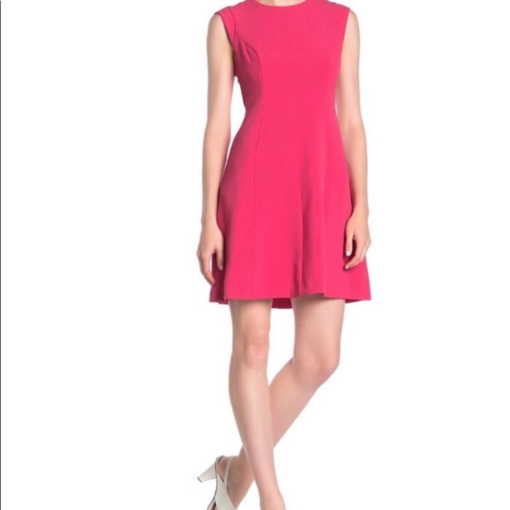 Vince Camuto Cap Sleeve Crepe Dress